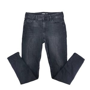 Old Navy Womens Size 6 Rockstar Skinny Jeans in Washed Black Stretch Denim